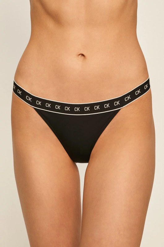 Spodní díl plavek KW0KW00945-BEH černá - Calvin Klein - Dámské oblečení Ženy plavky dámský spodní díl