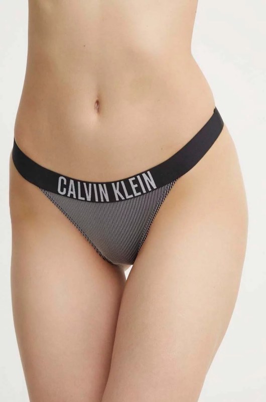 Dámské plavkové kalhotky KW0KW02611 BEH černé - Calvin Klein