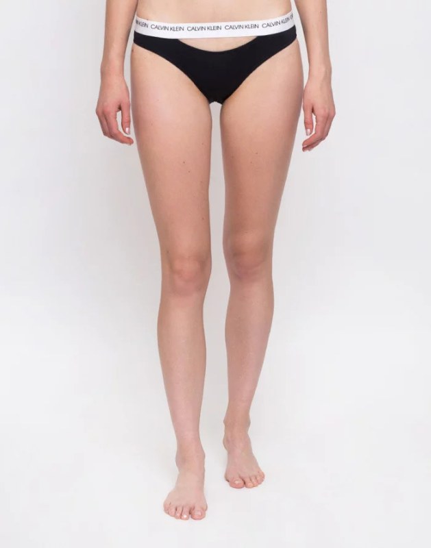 Spodní díl plavek KW0KW00658-BEH černobílá - Calvin Klein - Dámské oblečení Ženy plavky