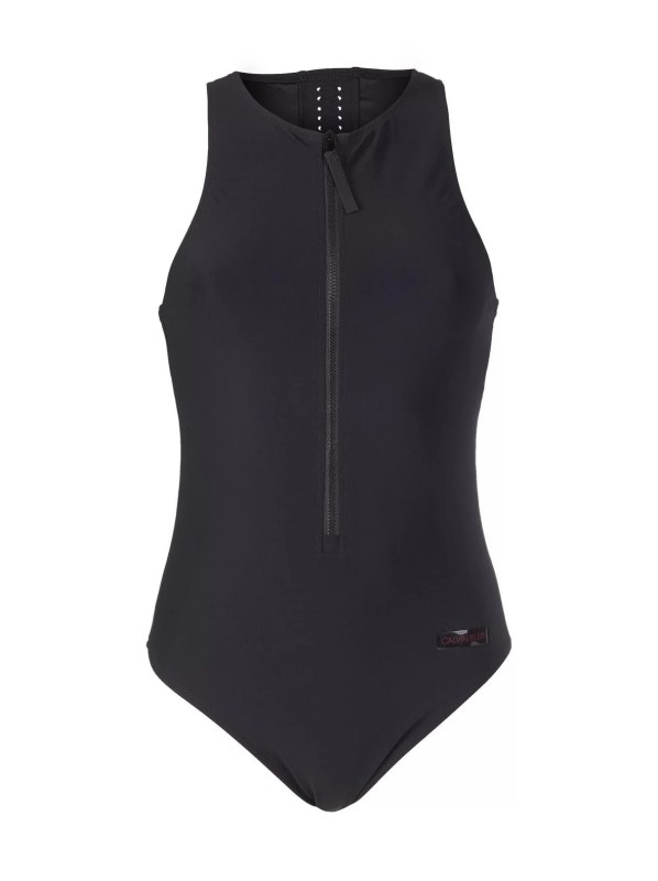 Jednodílné plavky KW0KW00811-BEH černá - Calvin Klein