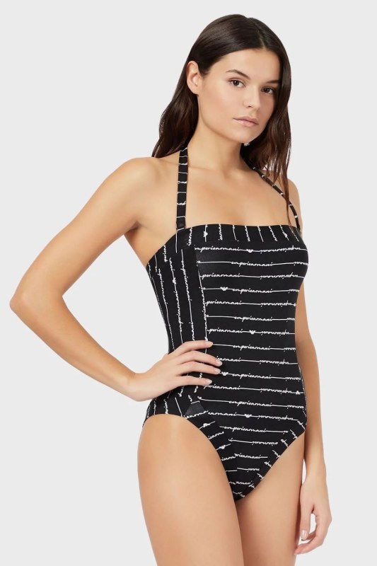 Dámské jednodílné plavky 262443 1P310 65820 černá - Emporio Armani