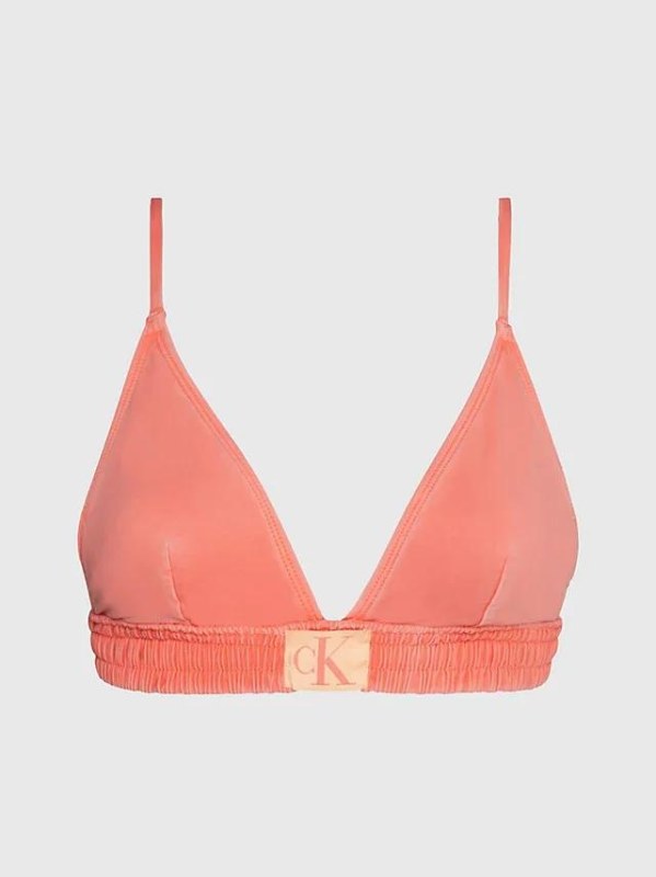 Dámský vrchní plavkový díl bikin KW0KW01974 SM9 korálová - Calvin Klein