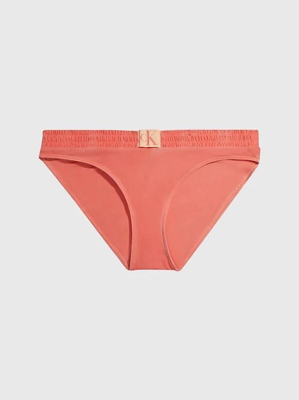 Dámský plavkový spodní díl bikin KW0KW01990 SM9 korálová - Calvin Klein - Dámské oblečení Ženy plavky
