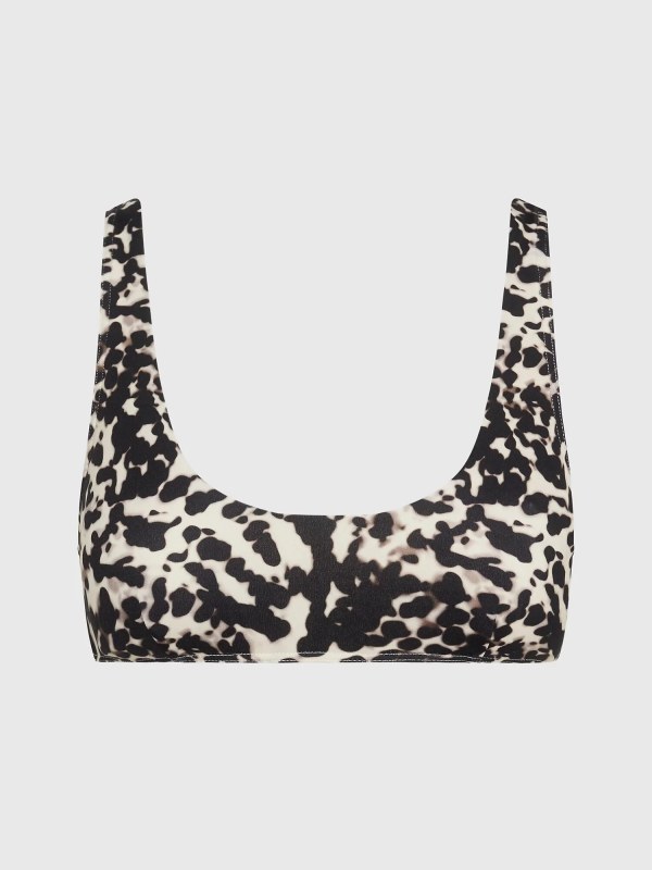Dámská plavková podprsenka KWKW02489 0GM vzor leopard - Calvin Klein - Dámské oblečení Ženy plavky