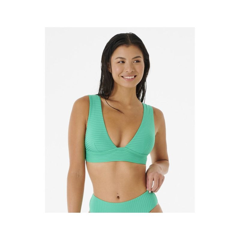 Plavková podprsenka RIP CURL Premium Surf Deep V zelená