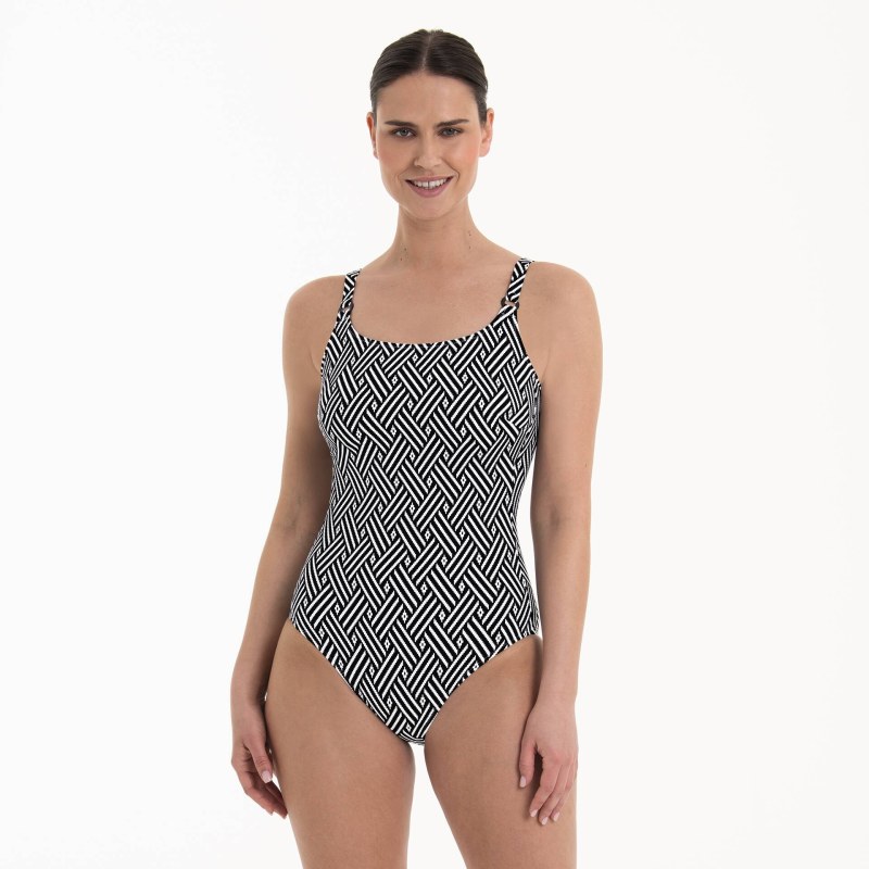 Style Carini Care-jednodílné plavky 6247 black white - Anita Care - Dámské oblečení Ženy plavky