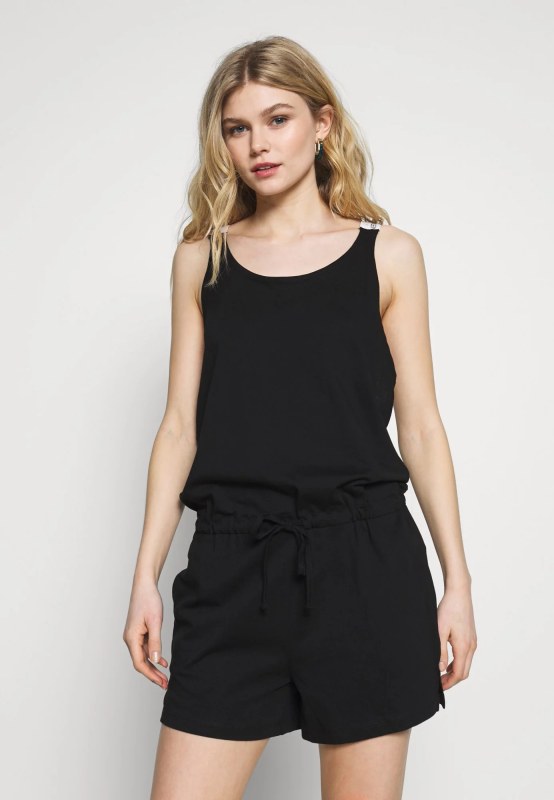 Plážový overál KW0KW01003-BEH černá - Calvin Klein