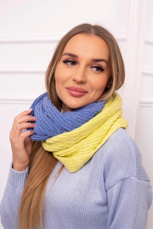 KN14 Dámský dvoubarevný čepec kiwi+jeans - Dámské oblečení Ženy rifle