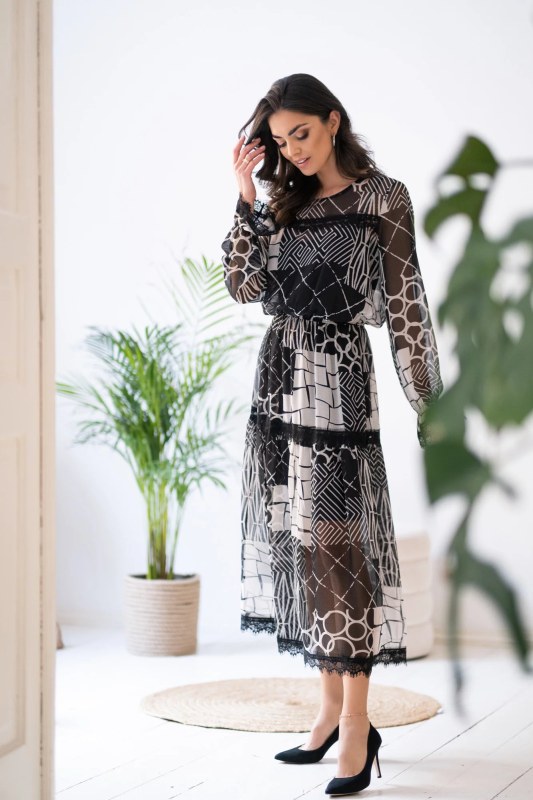 Dámské šaty 9263 Black - Mefese