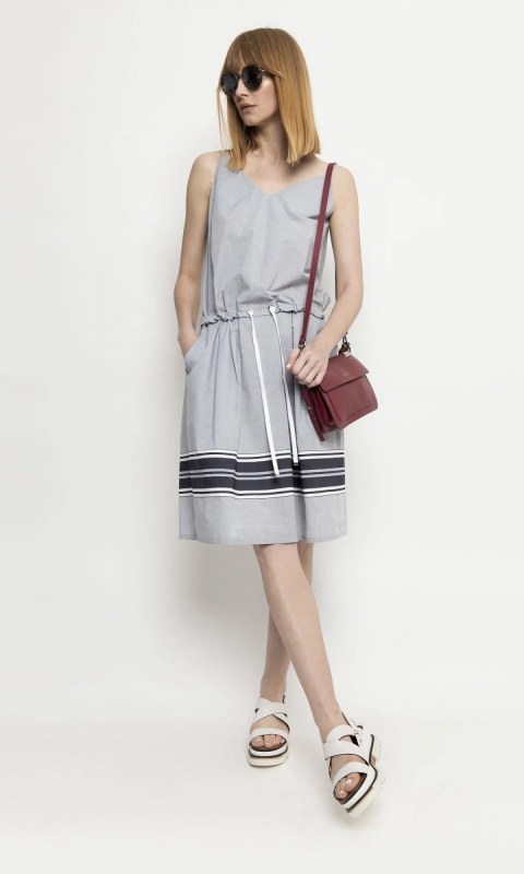 Dámské šaty W-Dk-3037-9G-H9-55-1 šedé - Deni Cler Milano