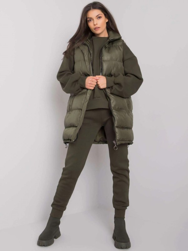 Dámská zimní komplet EM KMPL 647.00P khaki - Ex moda - Dámské oblečení Ženy soupravy a&nbsp;komplety