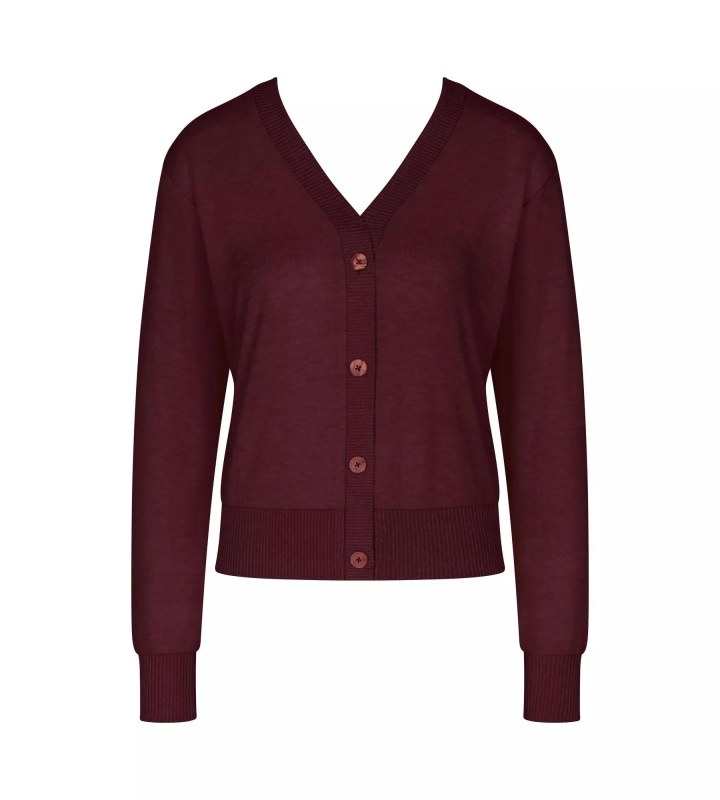 Dámský svetr Thermal JUMPER CARDIGAN vínový