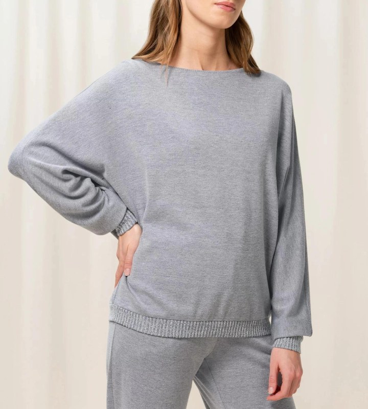 Dámský svetr Thermal SWEATER šedý - Dámské oblečení Ženy svetry
