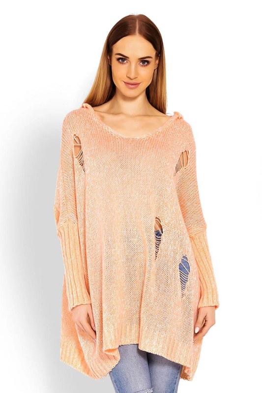 Dlouhý svetr model 114559 PeeKaBoo - Dámské oblečení Ženy svetry