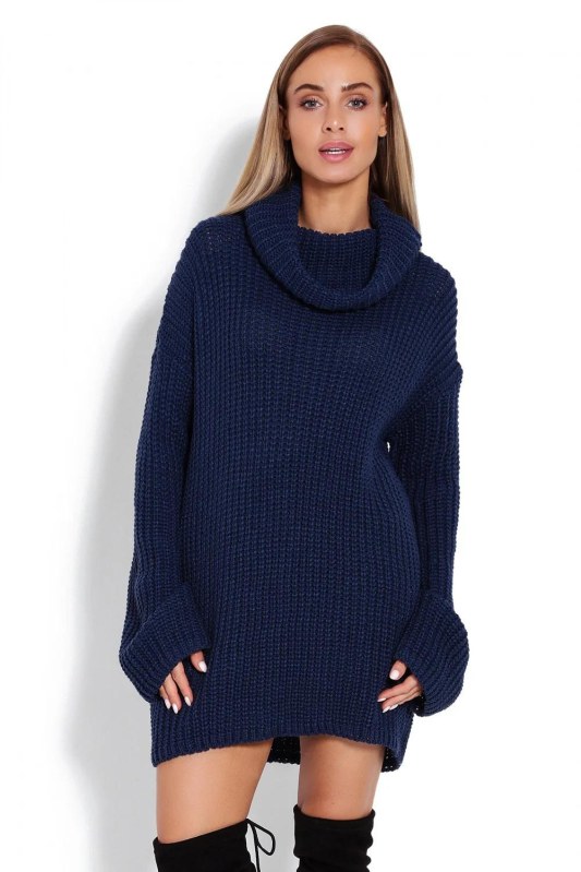 Dlouhý svetr model 122930 PeeKaBoo - Dámské oblečení Ženy svetry