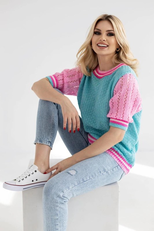 Svetr s krátkým rukávem model 178641 PeeKaBoo