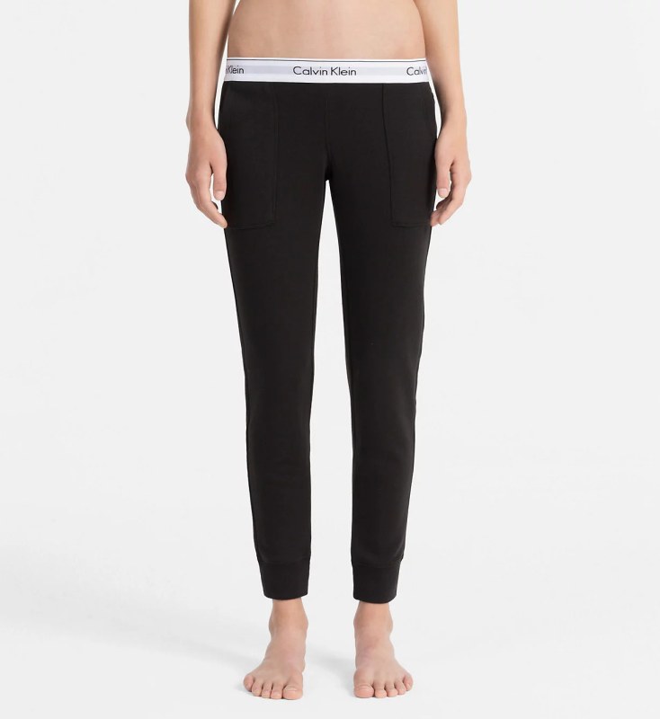Dámské tepláky QS5716E-001 černá - Calvin Klein - Dámské oblečení Ženy tepláky