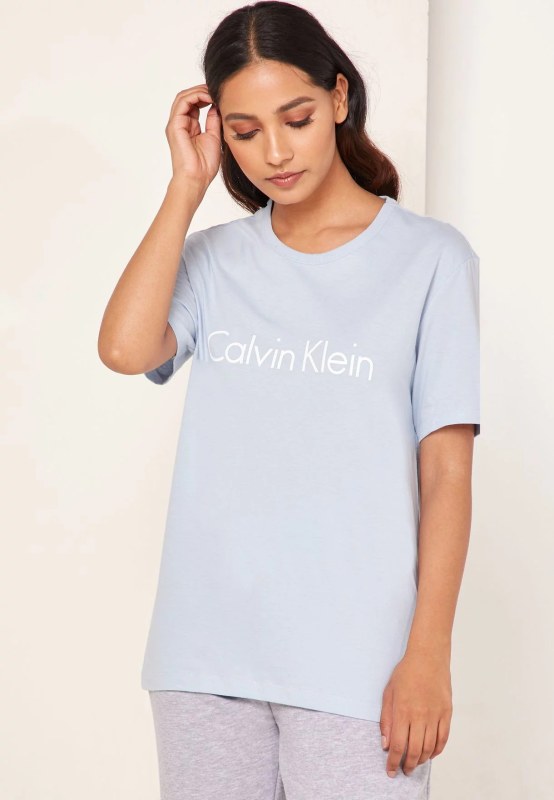 Dámské tričko QS6105E-7JC modrá - Calvin Klein