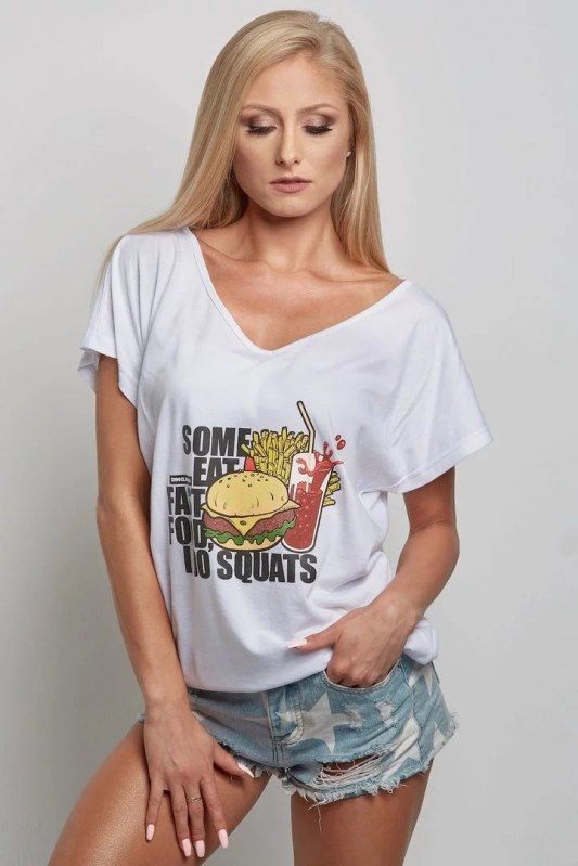 Dámské tričko - Fast Food - Gym Glamour - Dámské oblečení Ženy trika