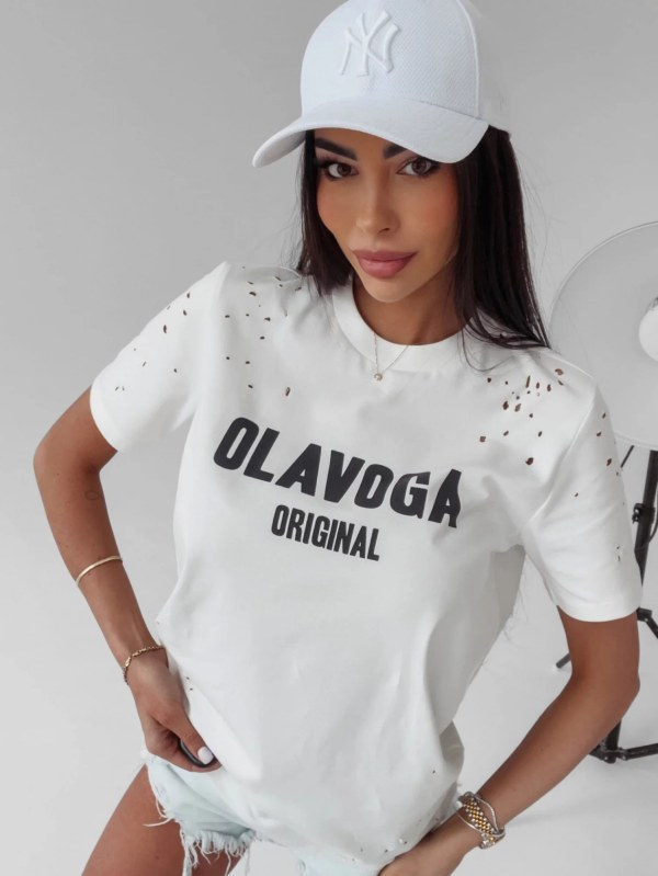 Dámské tričko 277052 ecru - Ola Voga - Dámské oblečení Ženy trika