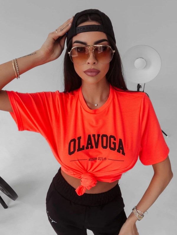Dámské tričko 277114 korálová - Ola Voga - Dámské oblečení Ženy trika