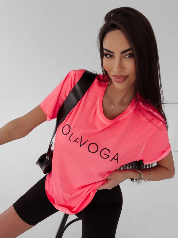 Dámské tričko 277745 korálové - Ola Voga - Dámské oblečení Ženy trika