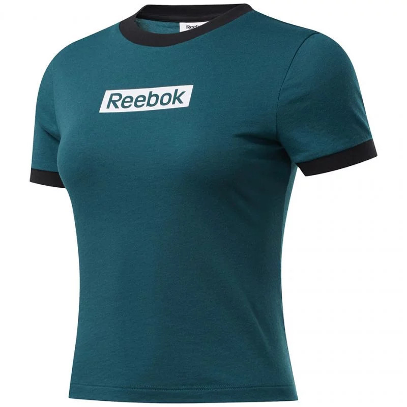 Dámské krátké tričko FK6679 tmavě zelené - Reebok - Dámské oblečení Ženy trika