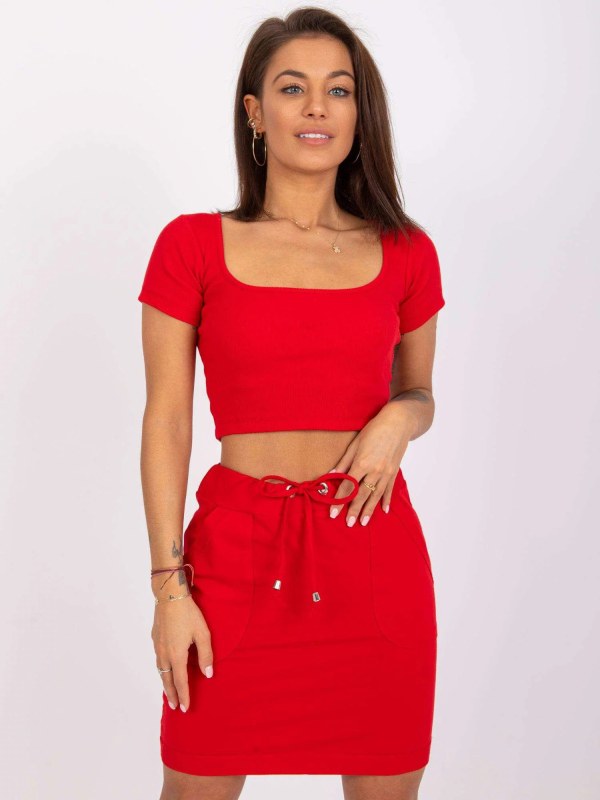 Dámské tričko TOP RV TS 7538.12P Červená - Rue Paris - Dámské oblečení Ženy trika