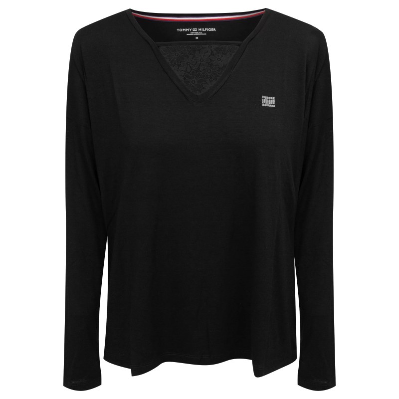 Dámské Tričko s&nbsp;dlouhým rukávem UW0UW01981-BEH - Tommy Hilfiger - Dámské oblečení Ženy trika