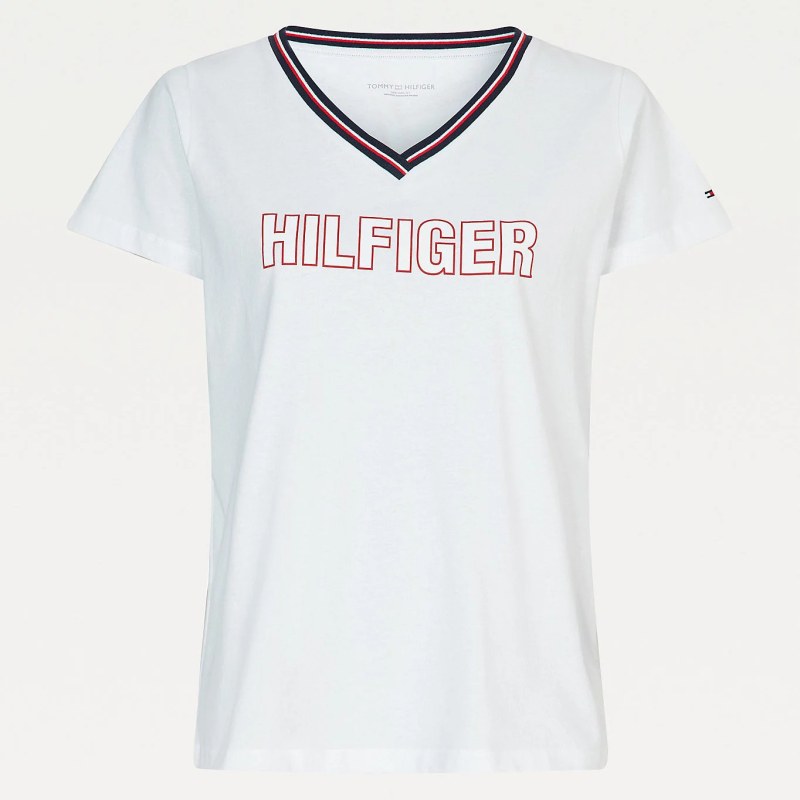 Dámské Tričko s krátkým rukávem UW0UW02983-YBR - Tommy Hilfiger