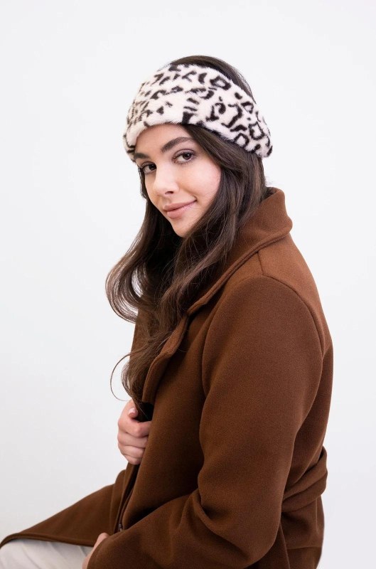 Art Of Polo 23472 Fuzzy Leopard dámská čelenka