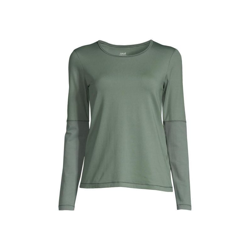 CASALL Essential Mesh Detail Tričko s dlouhým rukávem dusty green