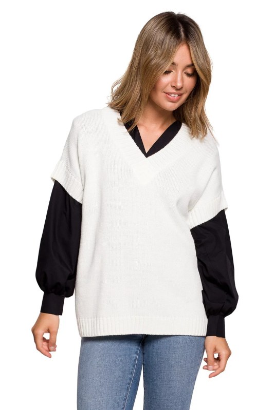 Dámská vesta BK076 ecru - BEwear