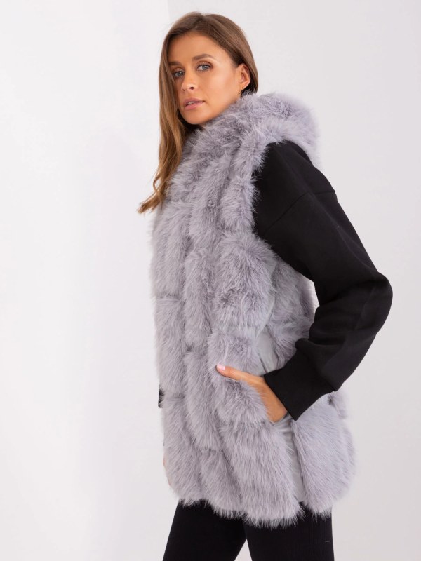 Dámská vesta AT KZ 2379.96P šedá - Wool Fashion - Dámské oblečení Ženy vesty