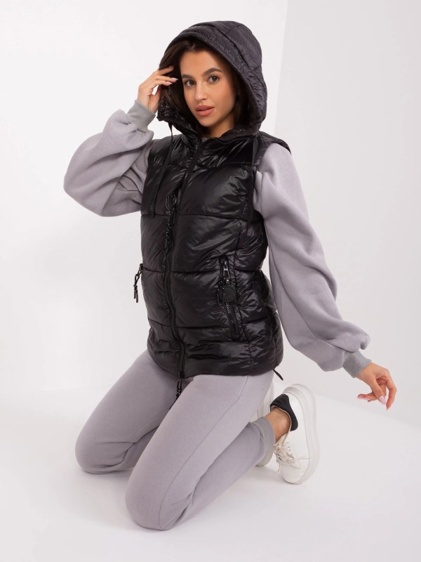 Dámská vesta D50048X80113A2 Černá - FPrice - Dámské oblečení Ženy vesty