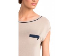 Vamp - Krátká dámská noční košile BEIGE SOLEIL M 14191 - Vamp 1