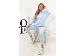 Bavlněná mikina + legíny 9454 modrá - Kesi 3