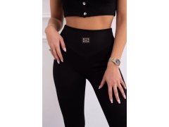 Žebrované legíny 9429 černé - Kesi 1