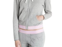 Mikina s&nbsp;kapucí QS5667E šedo-růžová - Calvin Klein 1