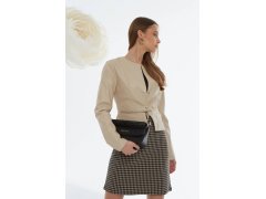 Elegantní koženková bunda JAC0400 béžová - Monnari 1