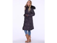 Dámský kabát Coat BLH220027FXR tmavě šedý -. PERSO 4