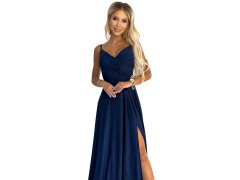 Dámské elegantní šaty 299-10 tmavě modré - Numoco 6