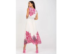 Dámské šaty 13128 bílorůžové - FPrice 2