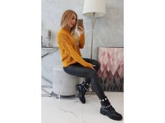Svetr s&nbsp;diamantovým vzorem 2020 18 hořčice - Kesi 5