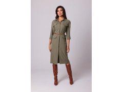 Dámské šaty B258 olivové - BeWear 3
