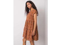 Dámské šaty D50051Z30268 001 Hnědá s&nbsp;květy - FPrice 2