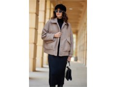 Dámská bunda KUR0027 hnědá - Roco Fashion 1