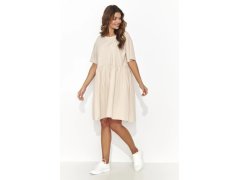 Denní šaty NU470 béžové - Numinou 2