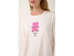 Dámské pyžamo s&nbsp;potiskem 21932 Světle růžová s&nbsp;ecru - Vamp 2