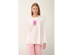 Dámské pyžamo s&nbsp;potiskem 21932 Světle růžová s&nbsp;ecru - Vamp 3